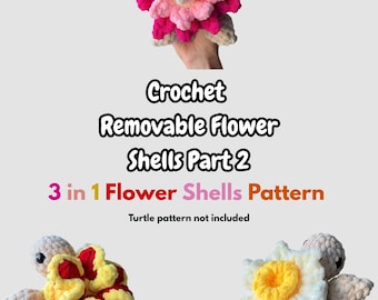 Tartaruga all'uncinetto con fiori e guscio rimovibile - Parte 2 - Amigurumi di peluche adatto ai principianti (Download PDF)