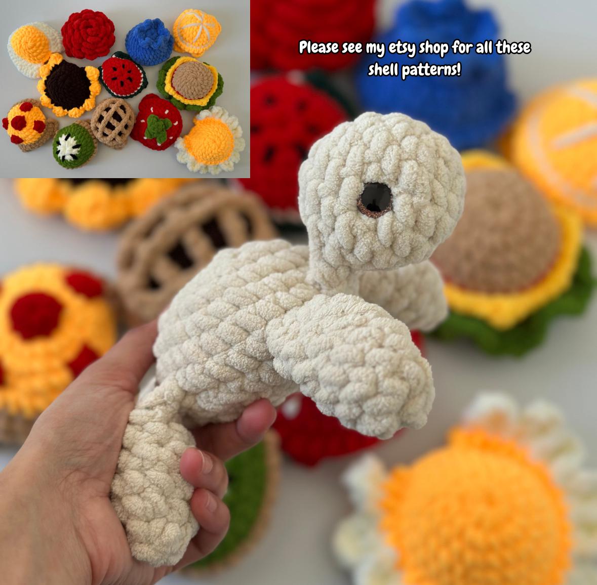 Crochet Removable Shell Turtle Pattern NO SEW Crochet Turtle Pattern ...
