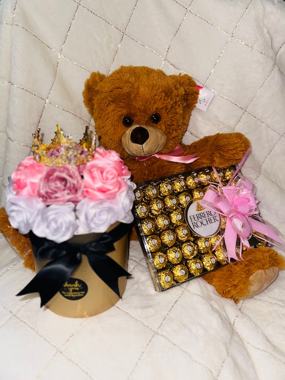 Bear Gift Box Eternal Rose Teddy Bear Bear Cub Jewelry Box