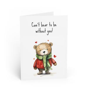 Bear Themed I love you | Love Card,  Anniversary Card | Romantic card | Teddy Bear card