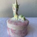 Small rainbow paste colored Unicorn small jewelry box multicolored