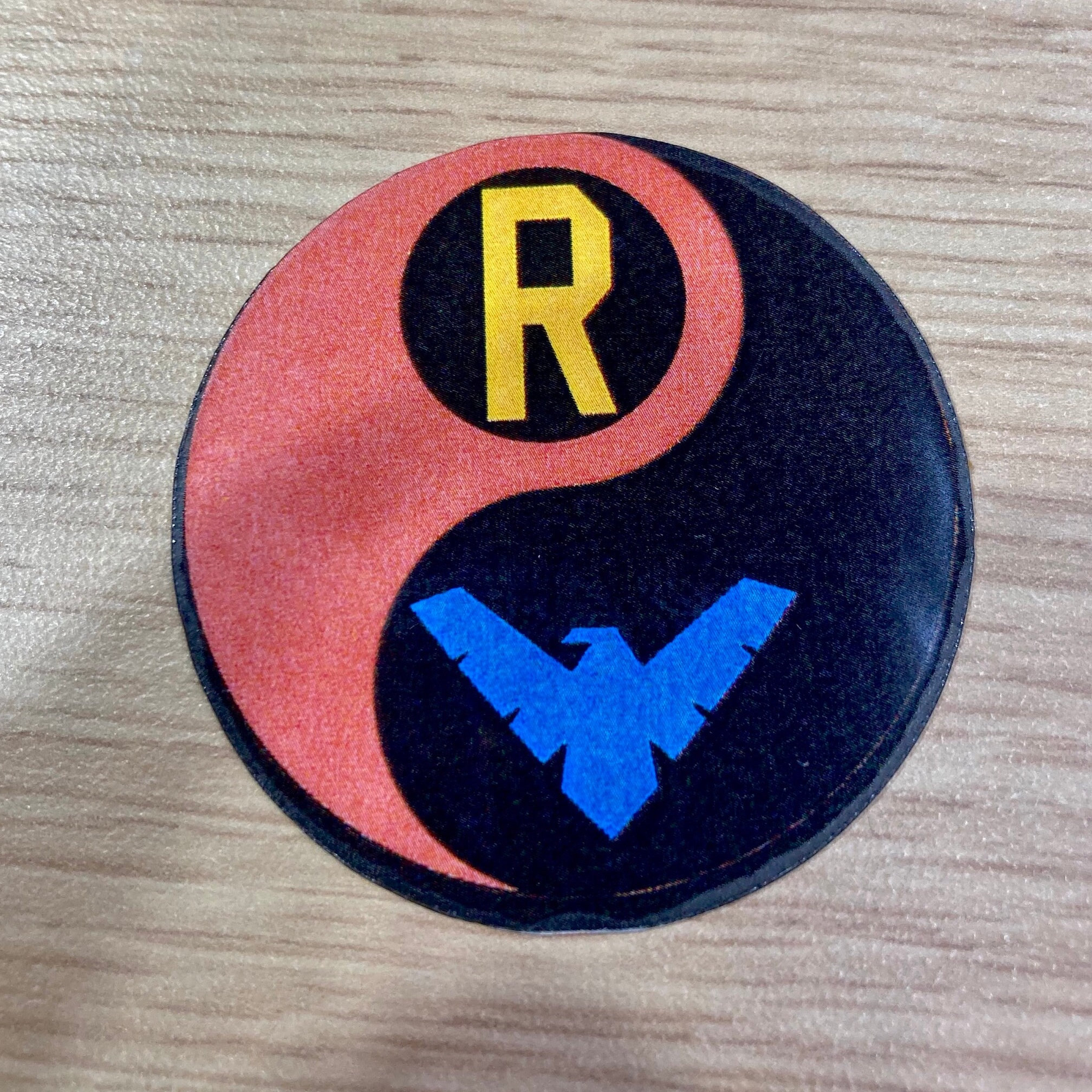 Robin/Nightwing Yin Yang Sticker, image size:2016x2016