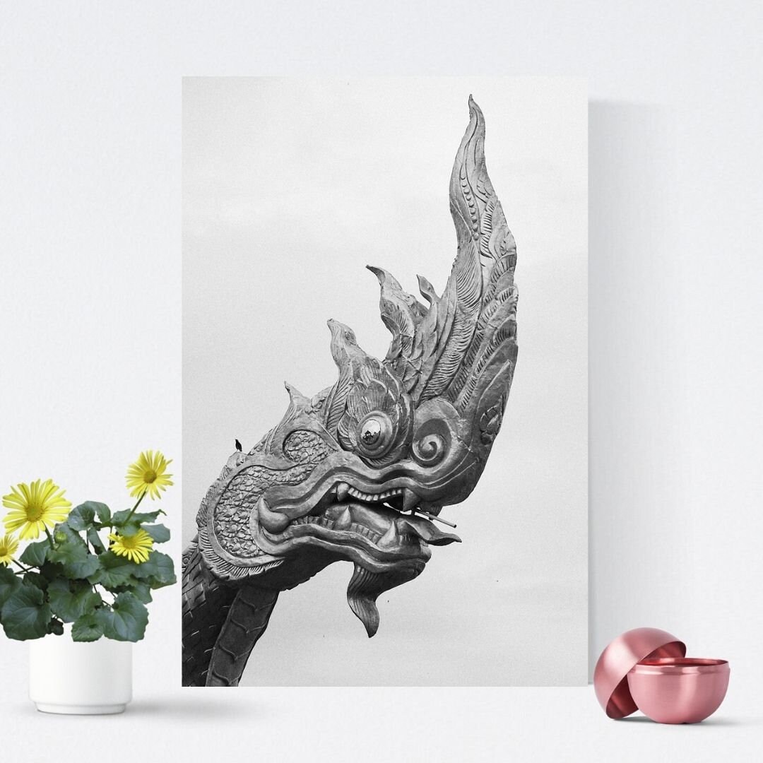 木彫り　ナーガ　タイ製 木彫り ナーガ タイ製