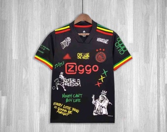 21-22 Ajax, speciaal BoB Marley voetbalshirt, Ajax shirt, vintage shirt, cadeau voor hem