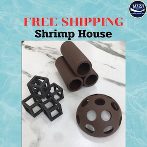 Free shipping : Shrimp house for Dwarf Shrimp and Red bee Shrimp, Shrimp hide, aquarium decoration, shrimp decoration