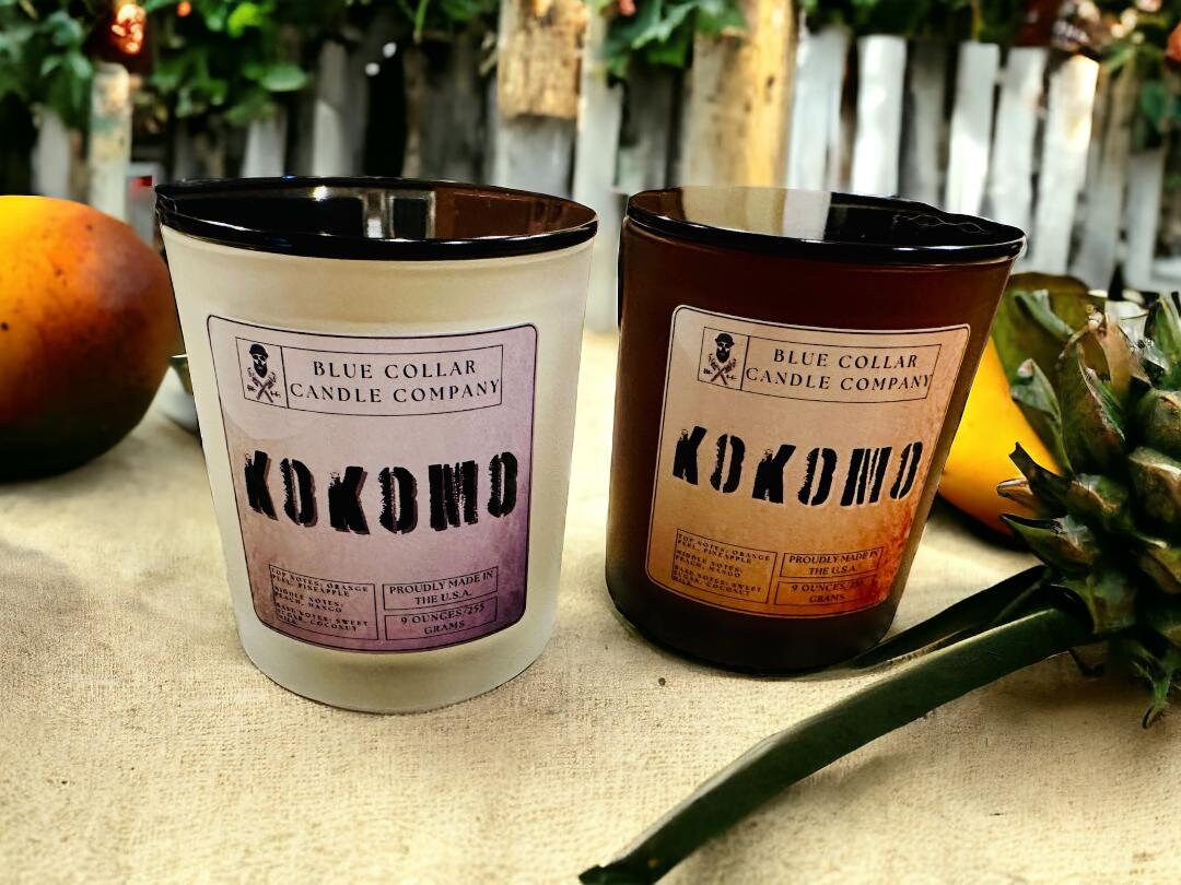 Pineapplecoconut Milkpeach KOKOMO Nontoxic Scented Candle Made in USA