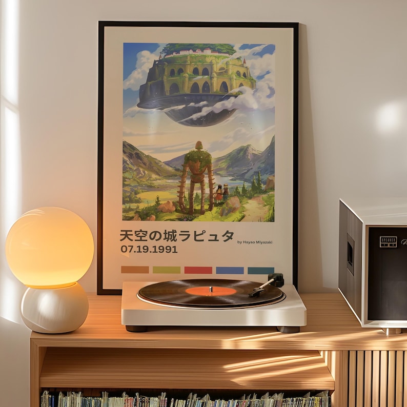 Studio Ghibli posters – Choose your print – Spirited Away, Totoro, Howl’s, Princess Mononoke, Kiki, Castle, Ghibli wall art Castle in the Sky