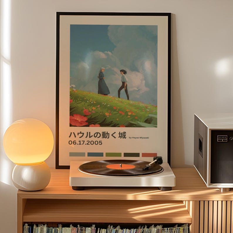 Studio Ghibli posters – Choose your print – Spirited Away, Totoro, Howl’s, Princess Mononoke, Kiki, Castle, Ghibli wall art Howl's Moving Castle