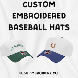 Custom Embroidered Baseball Hat – Structured 5 Panel Snapback – Personalized Cotton Cap