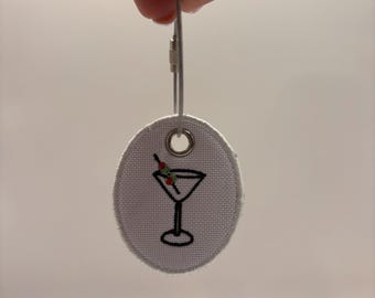Charm porte-clés brodé personnalisé