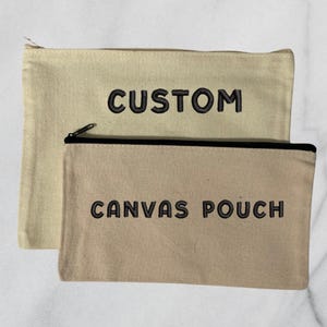 Custom Embroidered Canvas Pouch