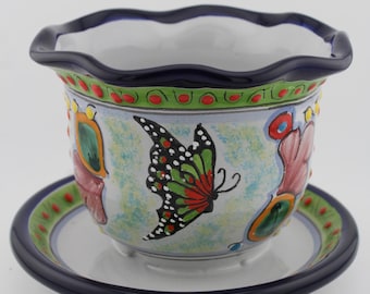Special Medium Talavera Planters, Perfect for Indoor Home Office and Outdoor Garden Decoration, Puebla Mexico, Traditional Mexican Ceramic