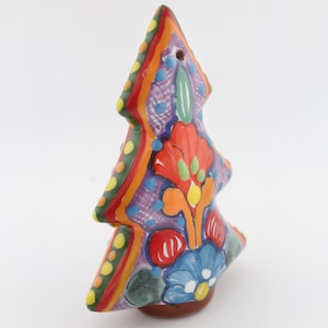 Handmade Mexican Ceramic Christmas Tree Ornaments, Perfect for Decorating Christmas Tree, Special Colorful Design, Traditional Mexican Art