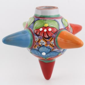 Handmade Mexican Piñata Ceramic Christmas Ornaments, Perfect for Decorating Christmas Tree, Special Colorful Design, Traditional Mexican Art