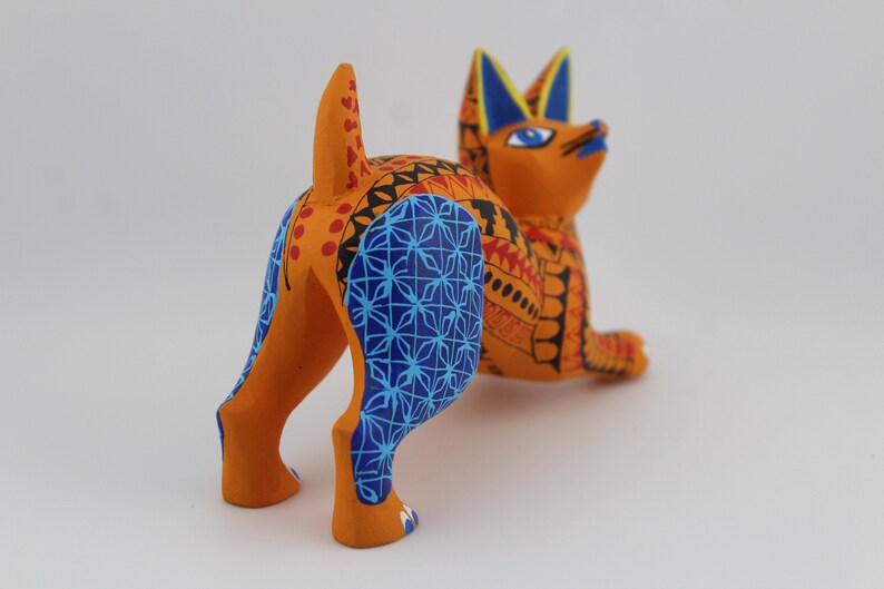 Red Dog Mexican Wooden Sculpture Alebrije