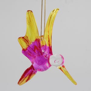 Handmade Handblown Colorful Bright Glass Hummingbirds for Outdoor Garden Indoor Home Decoration