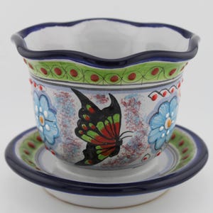 Special Small Talavera Planters, Perfect for Indoor Home Office and Outdoor Garden Decoration, Puebla Mexico, Traditional Mexican Ceramic