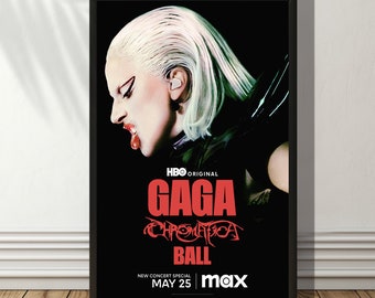 Lady Gaga:Gaga Chromatica Ball Affiche de film-Affiche en toile de haute qualité-Décor de maison-Affiche d'art Cadeau-Décor de chambre