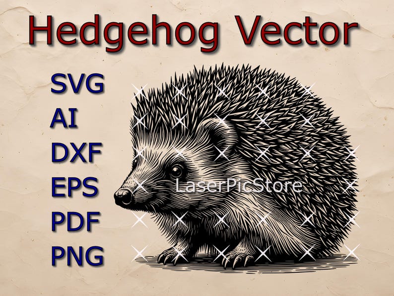Hedgehog Vector File - SVG AI DXF - European Animal Svg - Laser Files ...