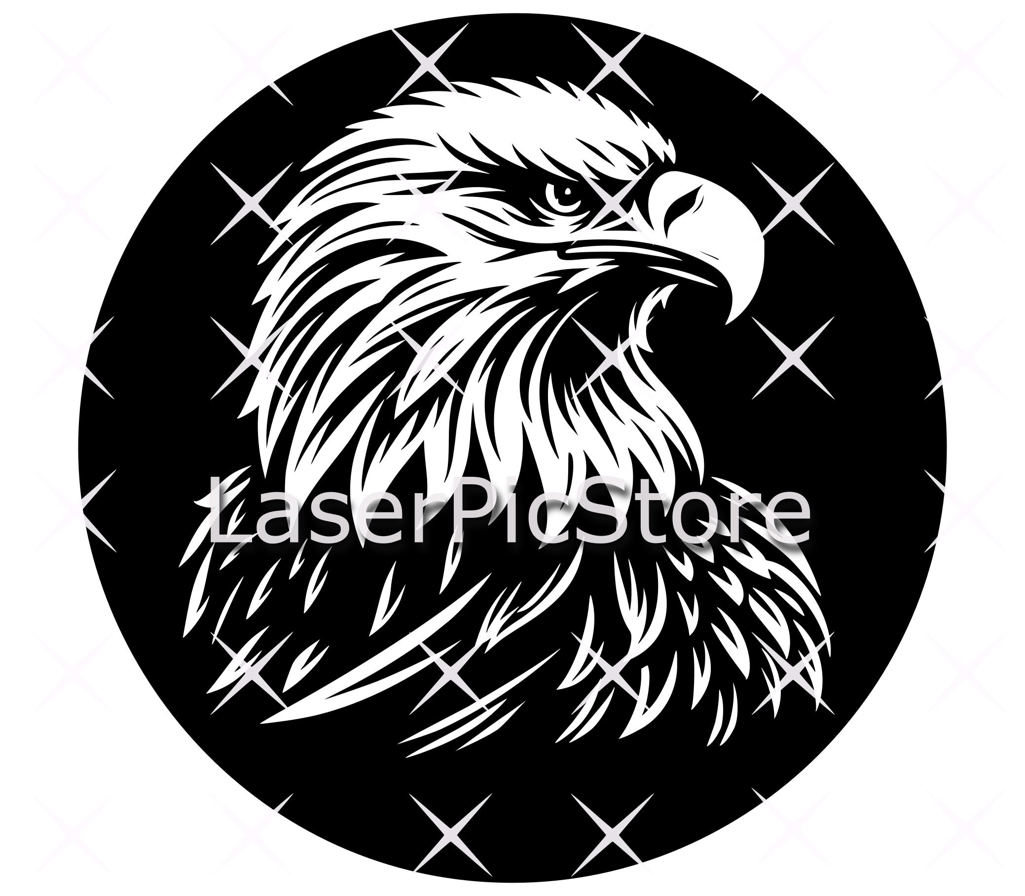 6 Bald Eagle Vector Files - SVG AI DXF Eps - Basic Lines Svg Files ...