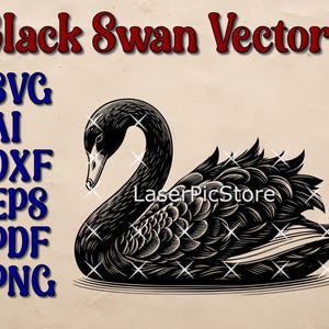 Black Swan-vectorbestand - SVG AI DXF en meer - Australian Bird-svg