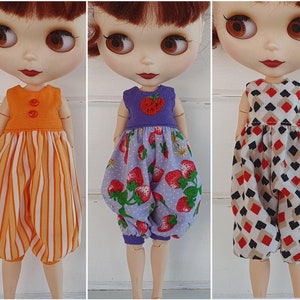 Blythe pattern Blythe clothing Blythe outfit Blythe clothes Sewing pattern Dress up doll Blythe hat Doll clothes pattern Blythe dress image 4