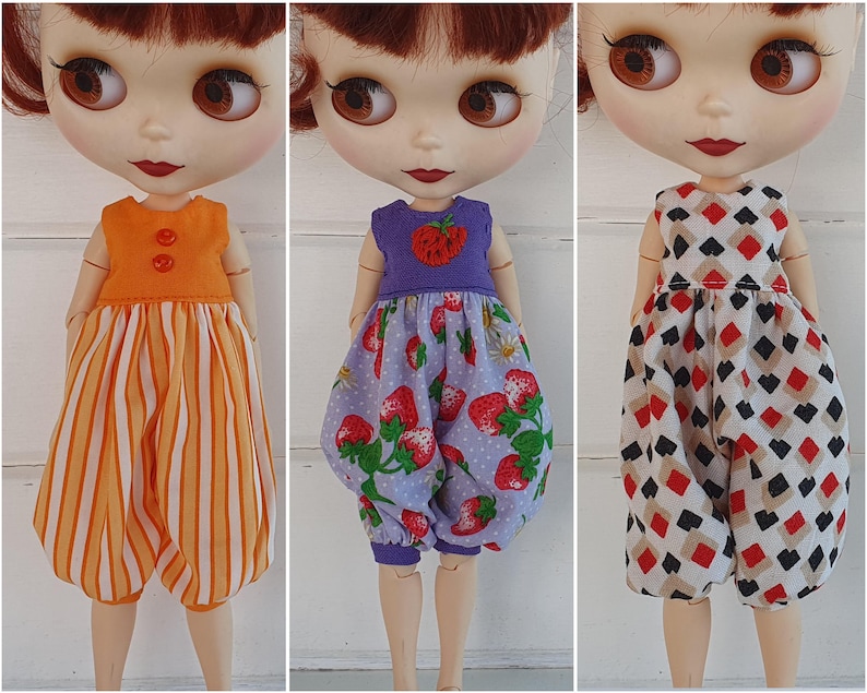 Blythe pattern Blythe clothing Blythe outfit Blythe clothes Sewing pattern Dress up doll Blythe hat Doll clothes pattern Blythe dress image 4