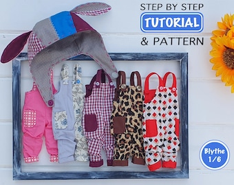 Blythe pattern Blythe clothing Blythe outfit Blythe clothes Sewing pattern Dress up doll Blythe hat Doll clothes pattern Blythe dress