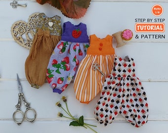 Blythe Schnittmuster Blythe Kleidung Blythe Outfit Blythe Kleidung Schnittmuster Dress up doll Blythe Hut Puppenkleidung Schnittmuster Blythe Kleid