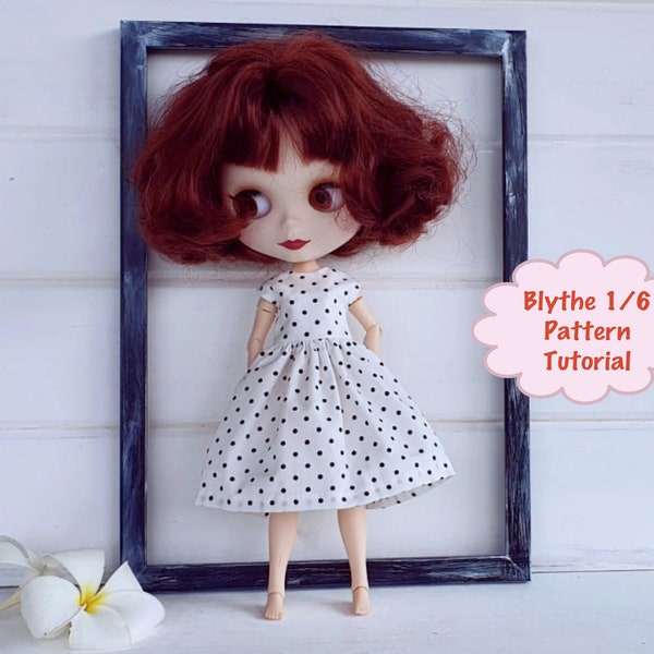 Blythe pattern Blythe clothing Blythe outfit Blythe clothes Sewing pattern Dress up doll Blythe hat Doll clothes pattern Blythe dress