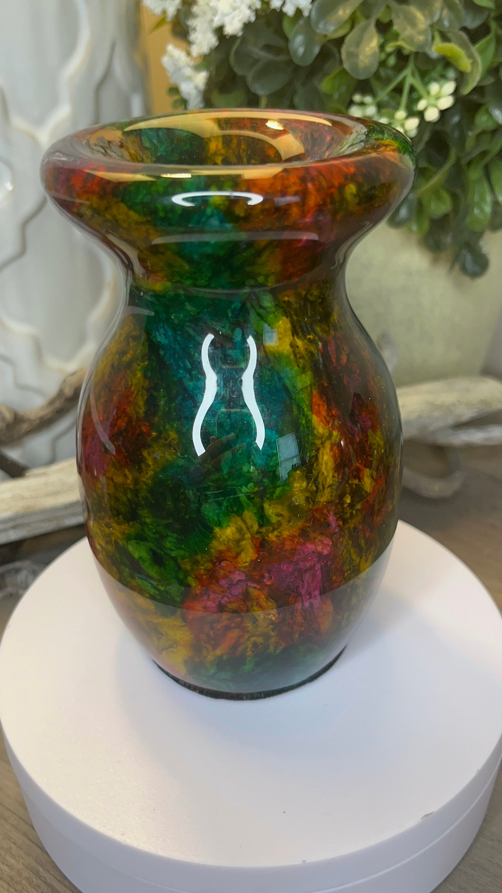 Taiwan Seven Colors Jade Vase