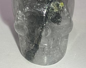 Garden Quartz Skull Carving