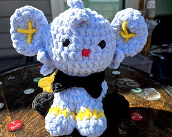 Crochet Shinx stuffed animal, Pokemon amigurumi