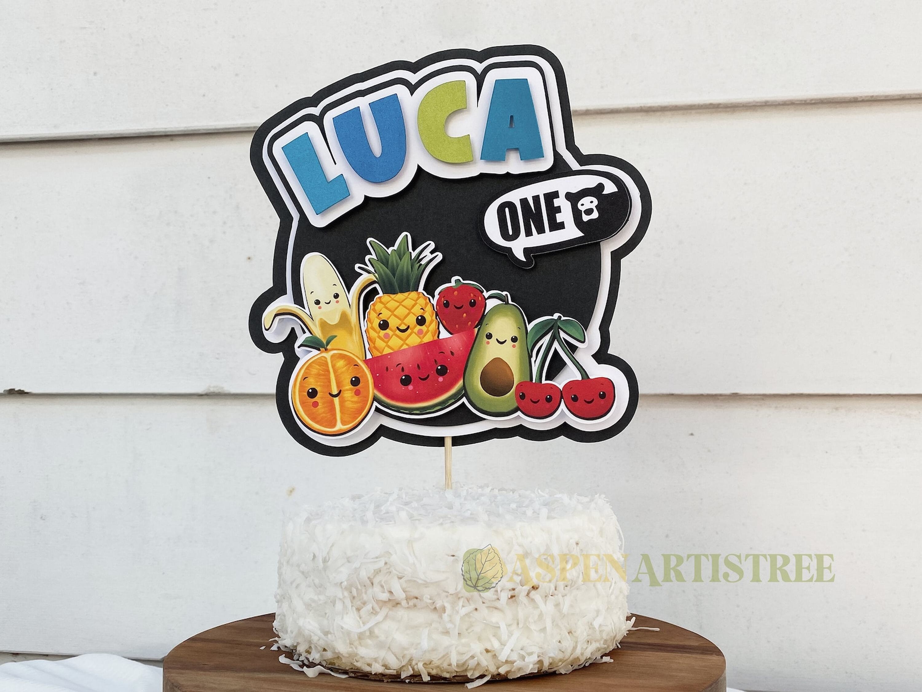 Dancing Fruit Cake Topper Custom Cake Topper Custom Hey Bear Topper Hey