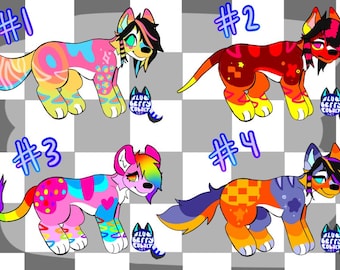 Sparkledog/Emo fursona adoptables! (DIGITAL ITEM ONLY)