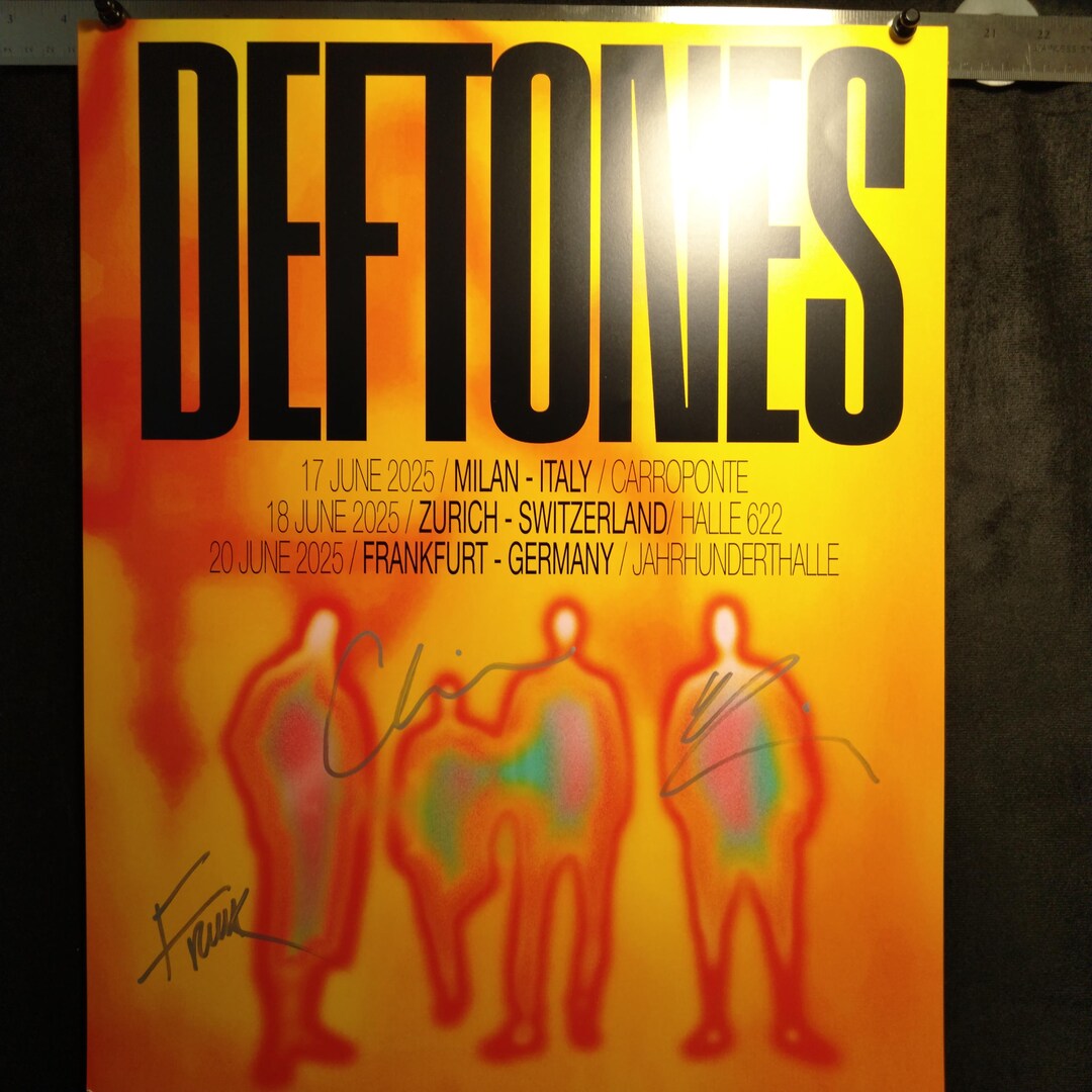 Signed Deftones Switzerland Poster Signed by Band Etsy