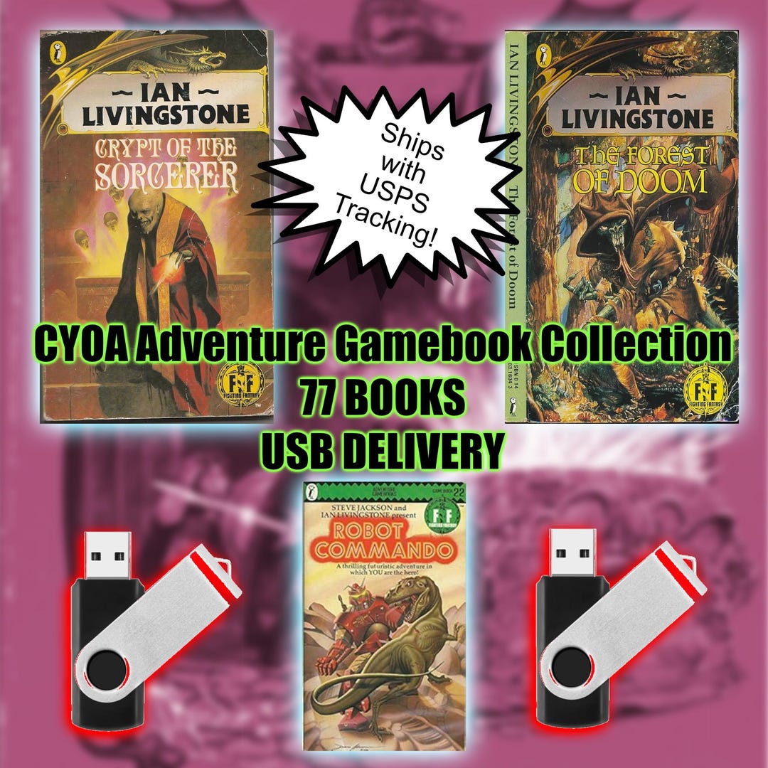 77 CYOA Gamebooks .pdf RPG and Wargames on USB - Etsy