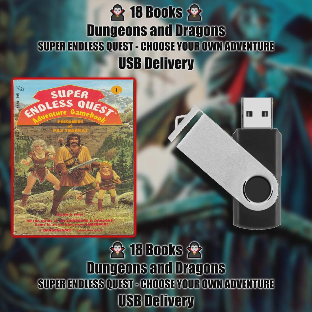 Endless Quest Books R 18 Books Super Endless Quest Dungeons Dragons Choose Own Adventure USB ...