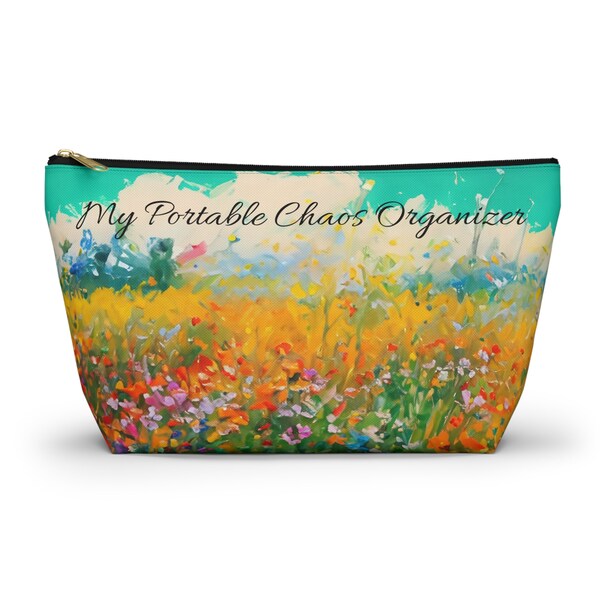 Accessory Pouch w T-bottom fashion handbag pouch organizer fashion necessaire floral pouch bag floral necessaire