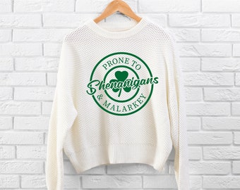 Shenanigans Svg, St Patrick's Day Svg, grappige Svg, St Patty's Day, Lucky Shirt Svg, klaver Svg, Ierse Svg, Png Cut Files Cricut, Shamrock Svg