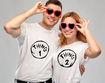 Thing 1 en Thing 2 gelaagde Svg, png, eps, gesneden bestand, vectorbestand, digitale download