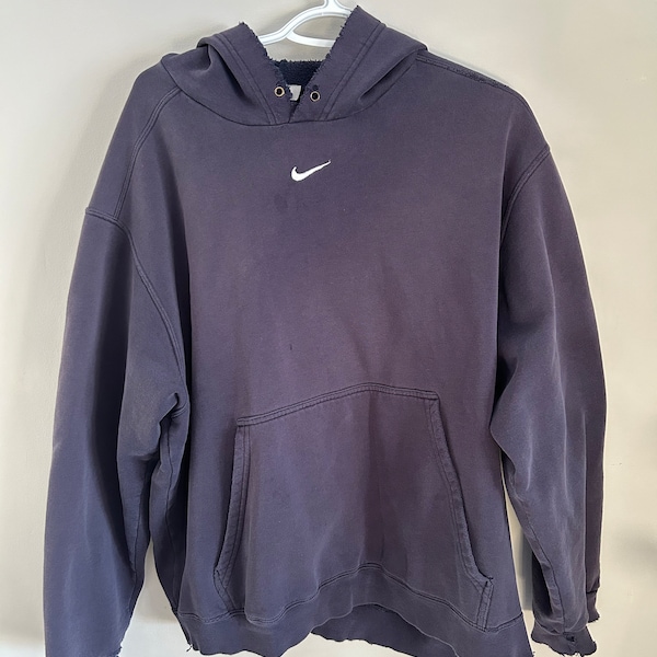 Vintage Nike Center Swoosh distressed hoodie. XL