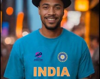 Unisex India Cricket T-shirt for 2024 T20 World Cup