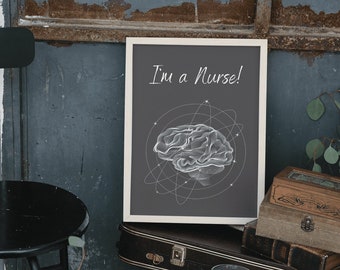 I'm a Nurse! - Poster as a digital download: Get inspired by motivational posters for nurses