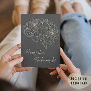 Félicitations! - Carte postale en téléchargement numérique : cadeau pour vos proches