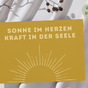 Kraft in der Seele! - Postkarte als digitaler Download - Unterstützung bei der Krankheitsbewältigung; Krebserkrankung; Chemotherapie