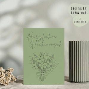 Félicitations - 2 cartes postales en téléchargement numérique : Cartes de félicitations pour vos proches