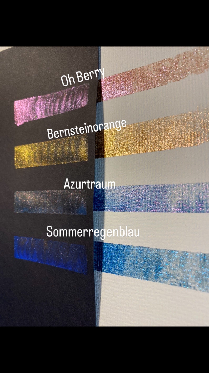 Aquarellfarbe Colorshift Bernsteinorange Bild 2
