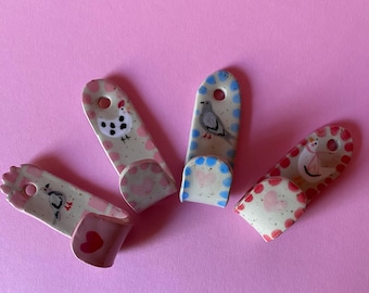 Keramik  Wandhaken Unikat – handgemacht & bemalt