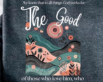 Romans 8:28 PNG, Bible verse PNG, Christian quote digital download, Scripture PNG file, Religious gift idea, Faith Png file, graphic design